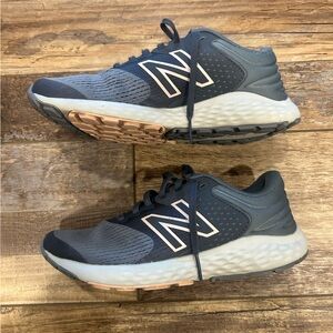 New Balance Navy and Light Pink Sneakers